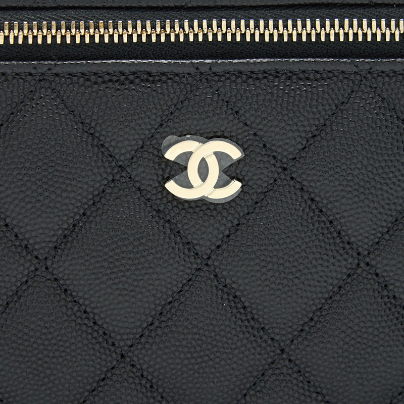 Chanel 22C Long Vanity with Chain Caviar black LGHW