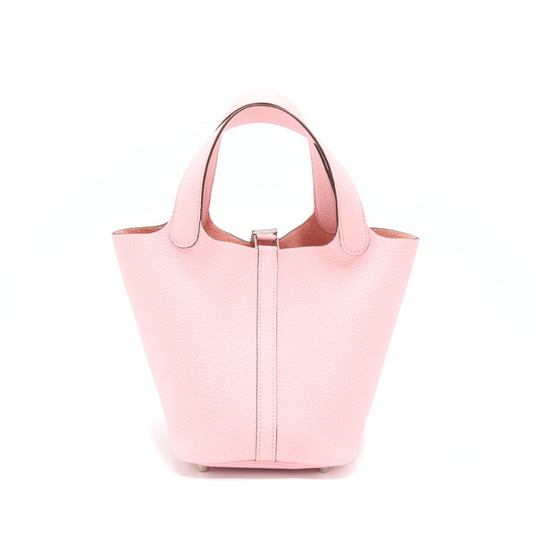 Hermes Picotin 18 Lock Bag Clemence 3Q Rose Sakura SHW Stamp U