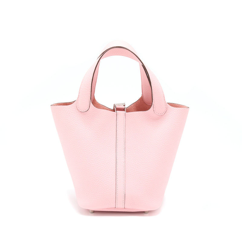 Hermes Picotin 18 Lock Bag Clemence 3Q Rose Sakura SHW Stamp U