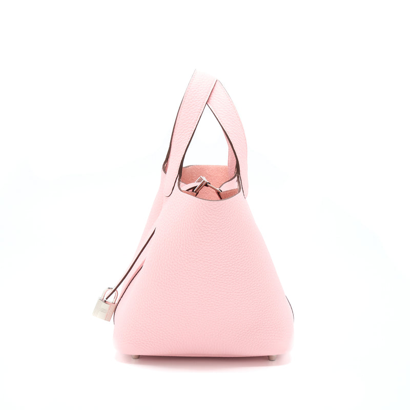 Hermes Picotin 18 Lock Bag Clemence 3Q Rose Sakura SHW Stamp U