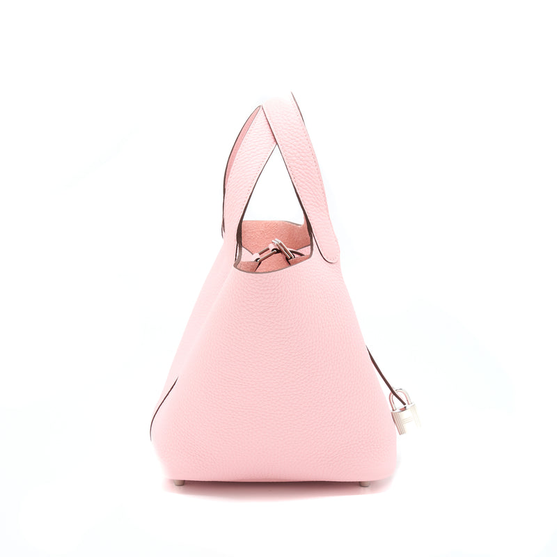 Hermes Picotin 18 Lock Bag Clemence 3Q Rose Sakura SHW Stamp U