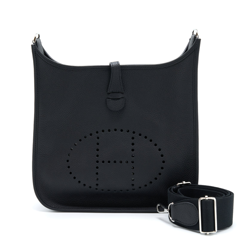 Hermes Evelyne 29 Clemence Black SHW Stamp Z