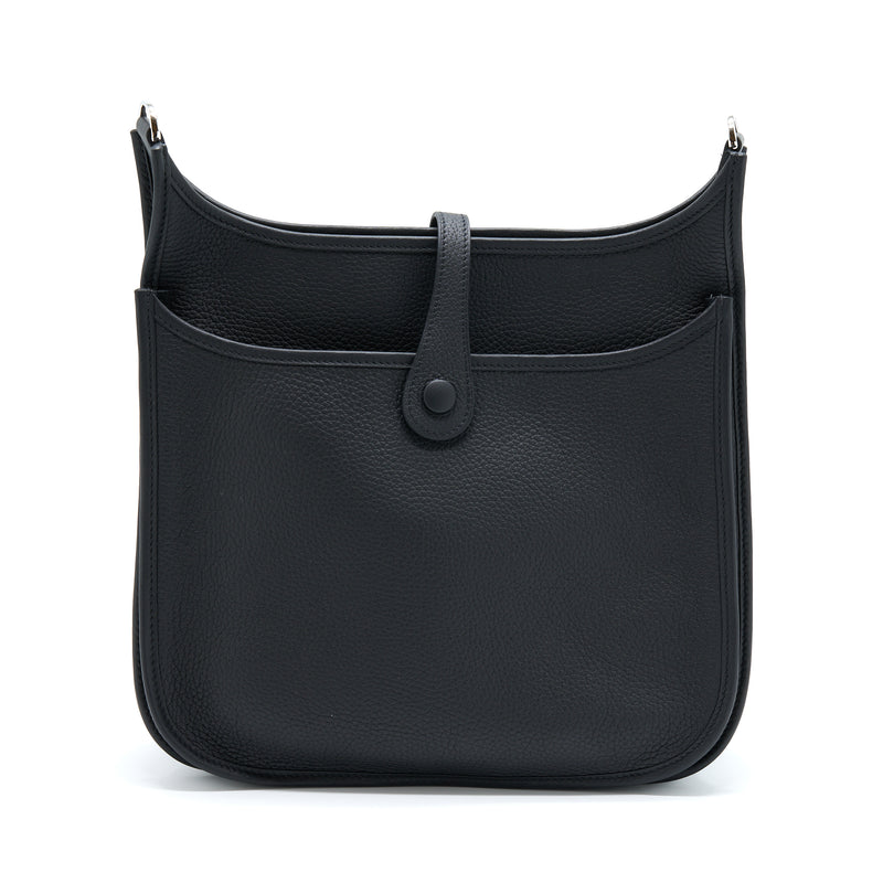Hermes Evelyne 29 Clemence Black SHW Stamp Z