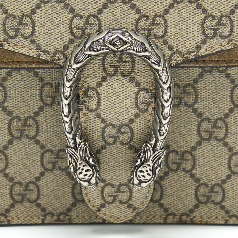 Gucci Mini Dionysus Supreme Suede Crossbody Bag SHW