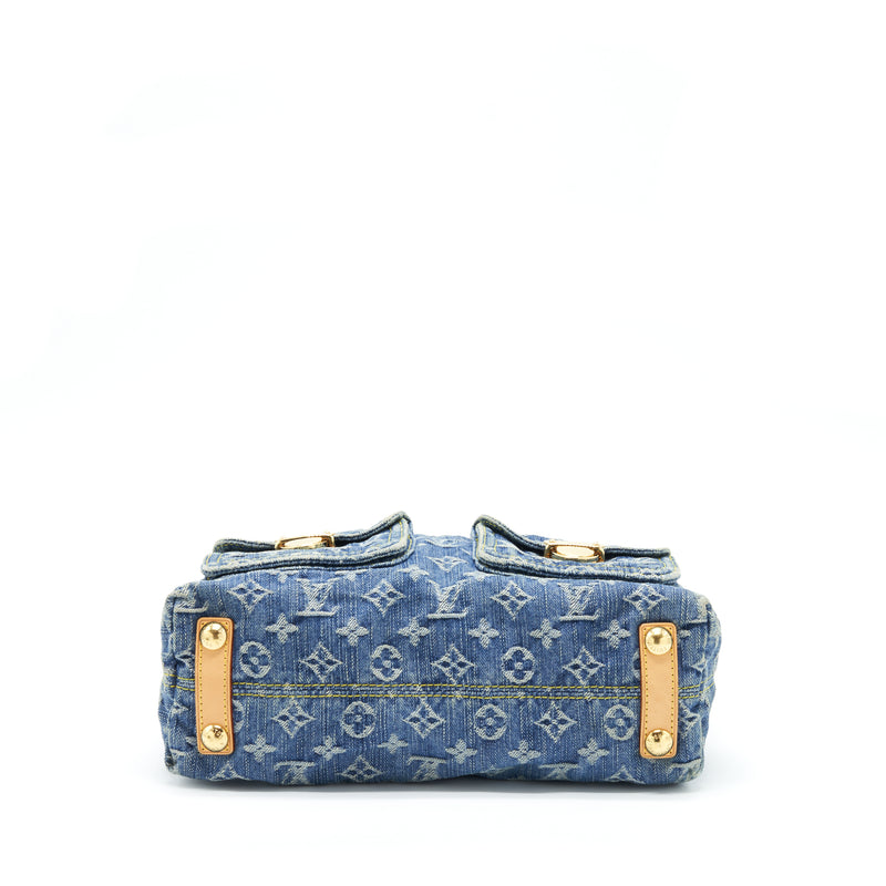 Louis Vuitton Vintage Denim Crossbody Bag With An Extra Strap GHW