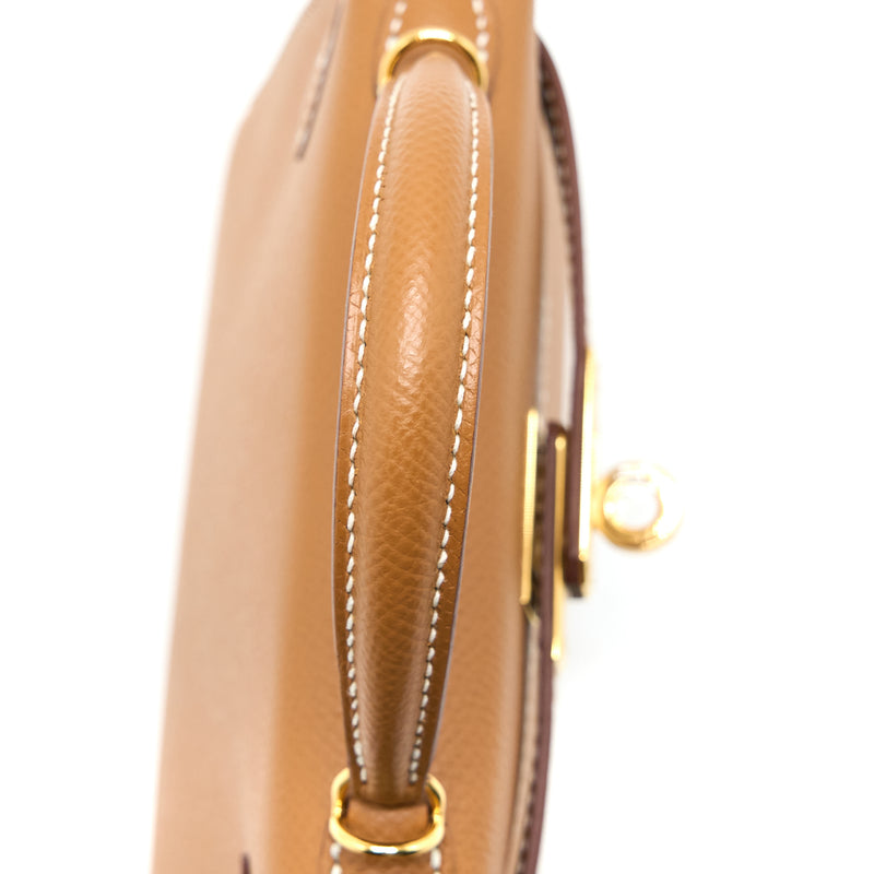 Hermes Mini Kelly II Epsom Gold GHW Stamp Z