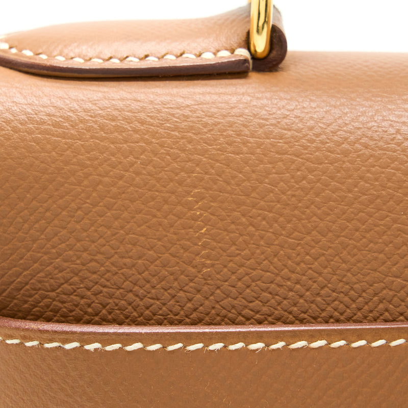Hermes Kelly 32 Sellier Epsom Gold GHW Stamp Circle Y