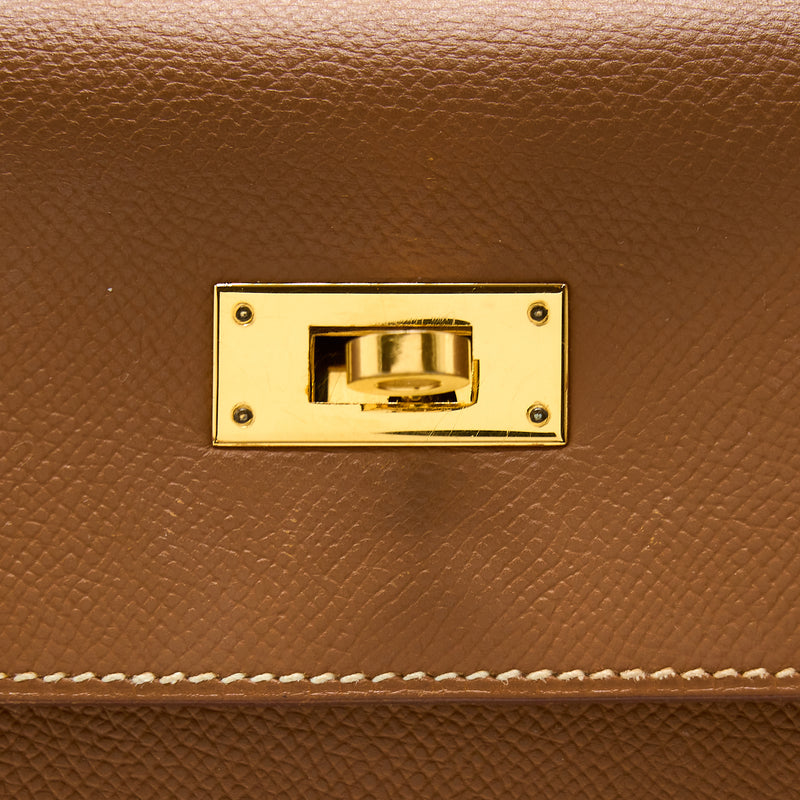 Hermes Kelly 32 Gold, GHW epsom leather 