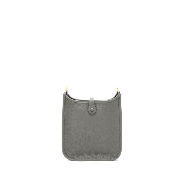 Hermes Mini Evelyn Clemence Gris Meyer GHW Stamp U