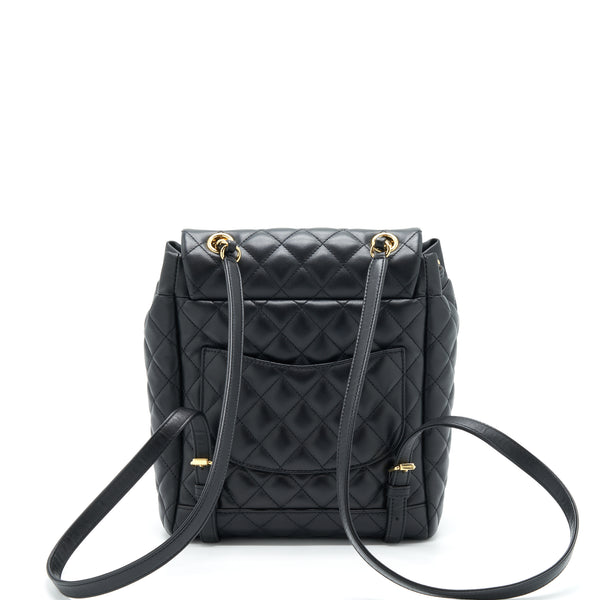 Chanel Quilted Backpack Calfskin Black GHW