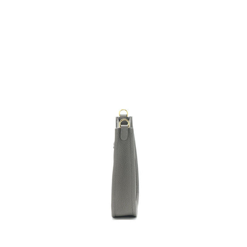 Hermes Mini Evelyn Clemence Gris Meyer GHW Stamp U
