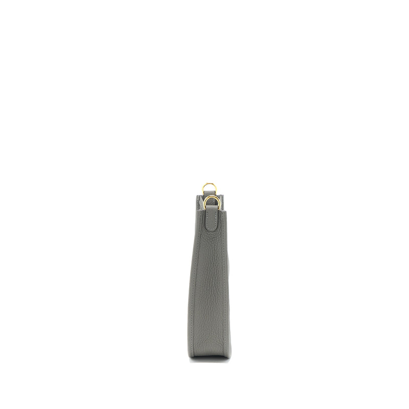 Hermes Mini Evelyn Clemence Gris Meyer GHW Stamp U