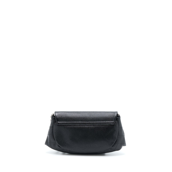Chanel Half Moon Wallet On Chain Caviar Black SHW