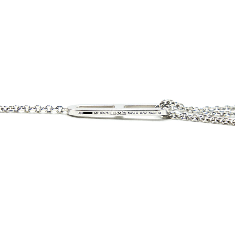 Hermes Ever Chain D'ancre Necklace, Small Model, 18K White Gold with dimond