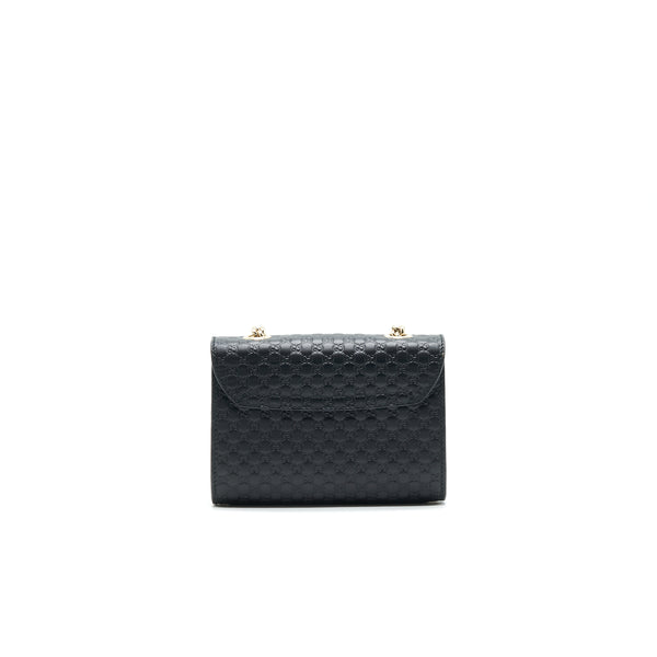 Gucci Emily Guccissima Mini Leather Shoulder Bag Black