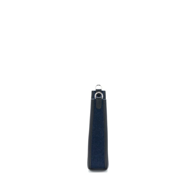Hermes Mini Evelyne Feutre/Swift Blue Nuit/Black SHW Stamp Y