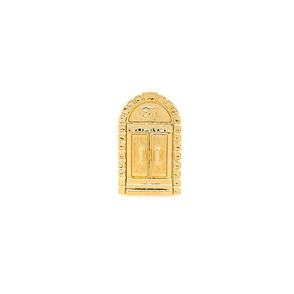 Chanel 31 Doorplate Door Brooch Gold Tone