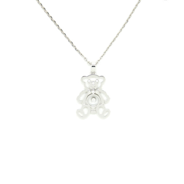 Chopard Happy Diamonds Teddy Bear Pendant Necklace in White Gold