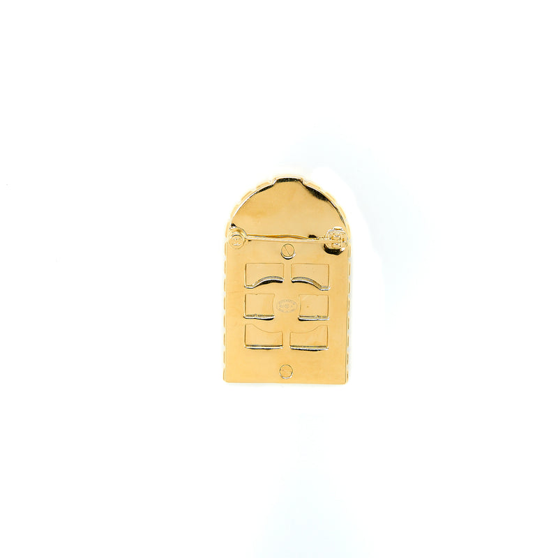 Chanel 31 Doorplate Door Brooch Gold Tone