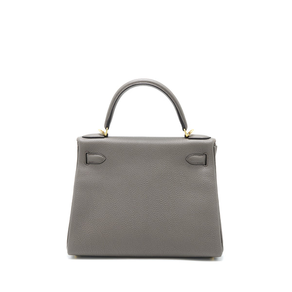 Hermes Kelly 28 Togo 8F Gris Etain GHW Stamp U
