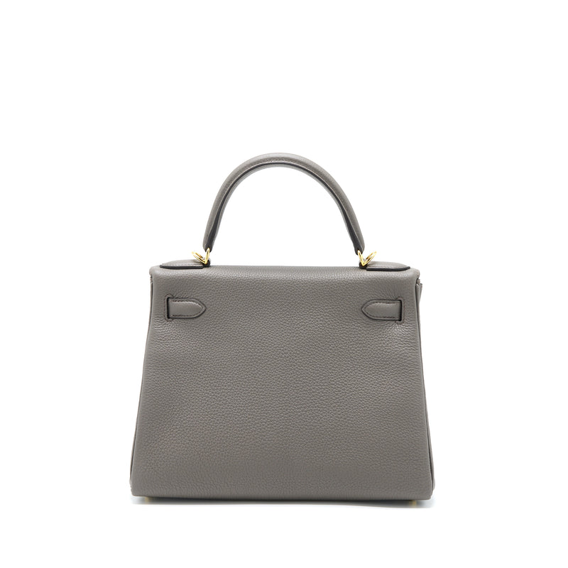 Hermes Kelly 28 Togo 8F Gris Etain GHW Stamp U