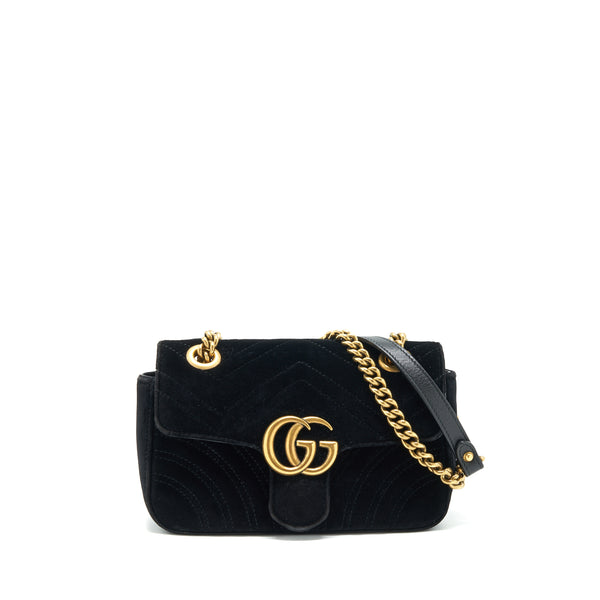 Gucci mini marmont Velvet black GHW