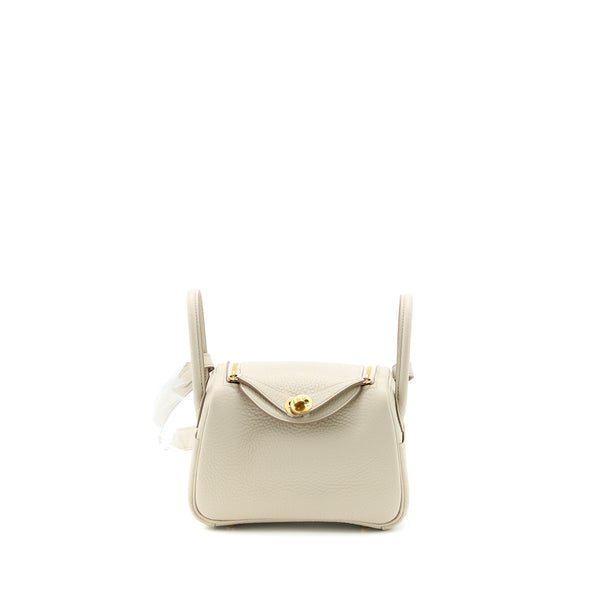 Hermes Mini Lindy Clemence Beton GHW Stamp U