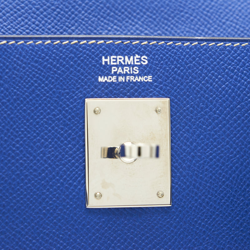 Hermes Kelly 32 7T Bleu Electrique Epsom