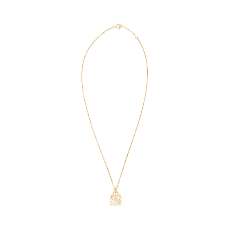 Hermes Kelly Necklace Rosegold with diamonds Old version