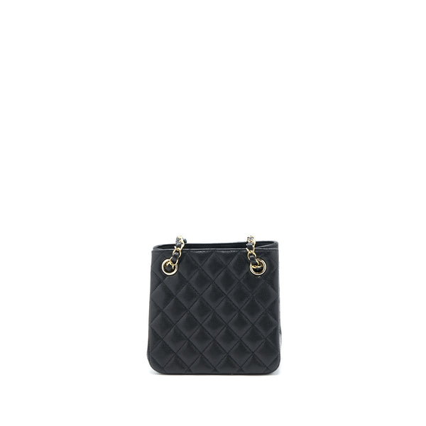Chanel 23C Mini Bucket Bag Caviar Black LGHW (Microchip)