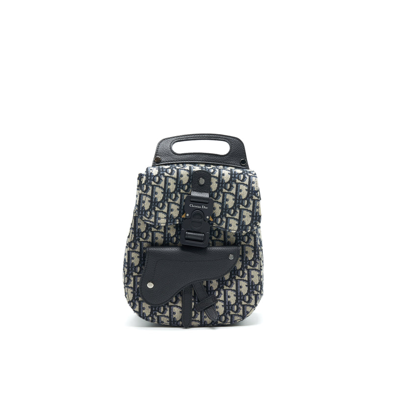 dior mini saddle backpack white Dior Oblique Saddle Backpack