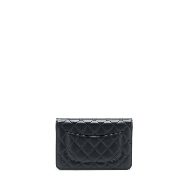 Chanel Classic Wallet On Chain Lambskin Black SHW