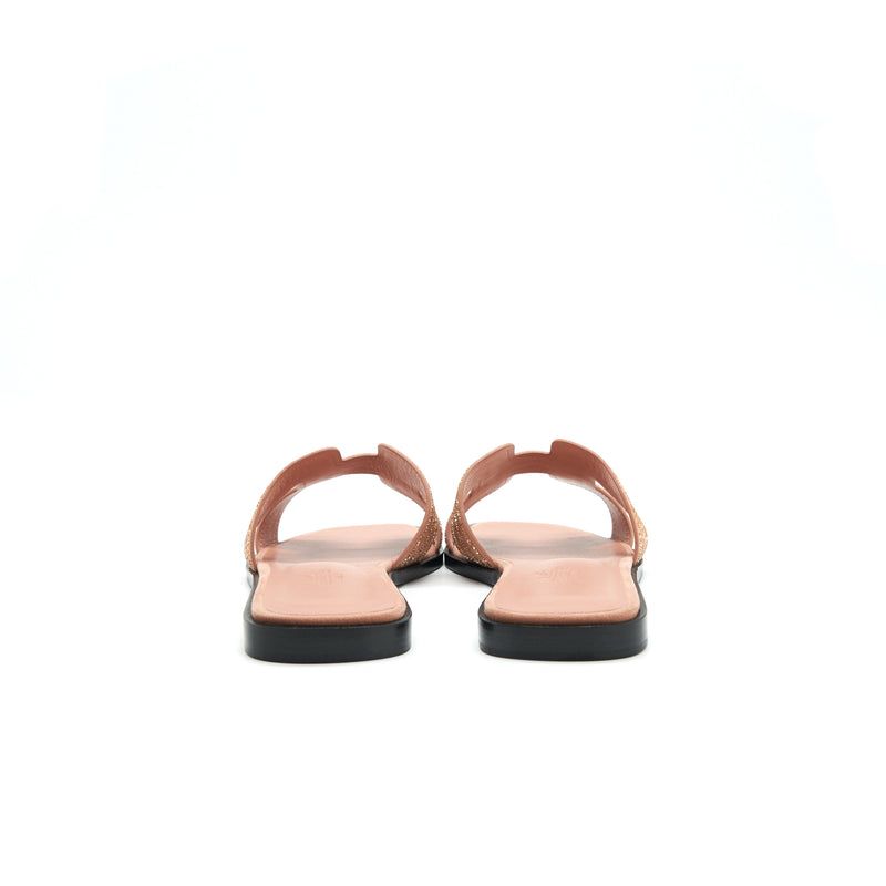 Hermes size37.5 oran sandal Rose Aube/ Nude