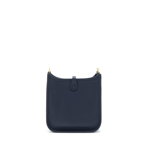 Hermes Mini Evelyne Clemence Blue Nuit/Blue Indigo GHW Year 2020