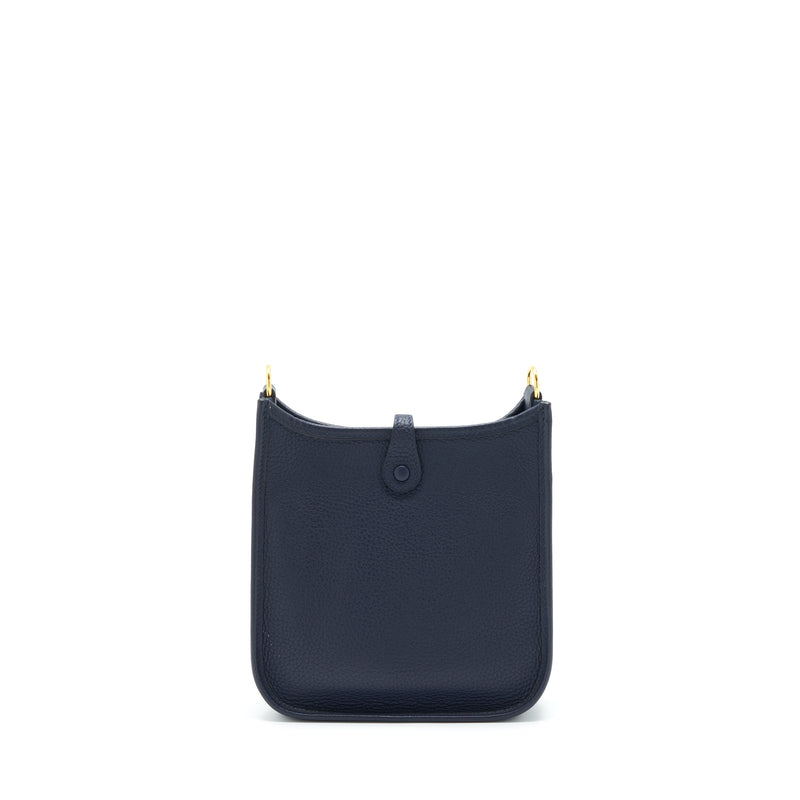 Hermes Mini Evelyne Clemence Blue Nuit/Blue Indigo GHW Year 2020