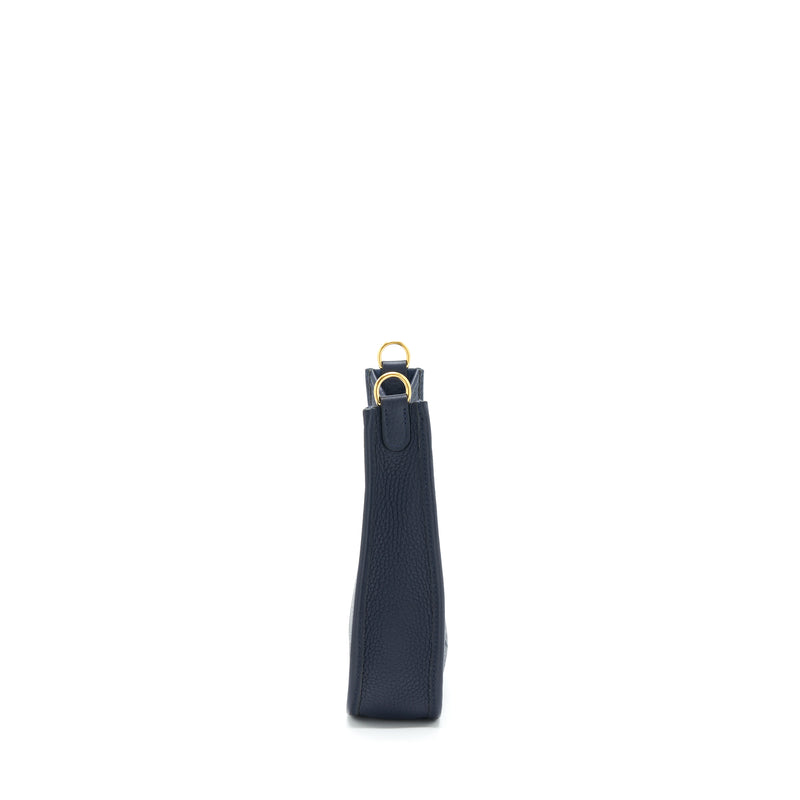 Hermes Mini Evelyne Clemence Blue Nuit/Blue Indigo GHW Year 2020