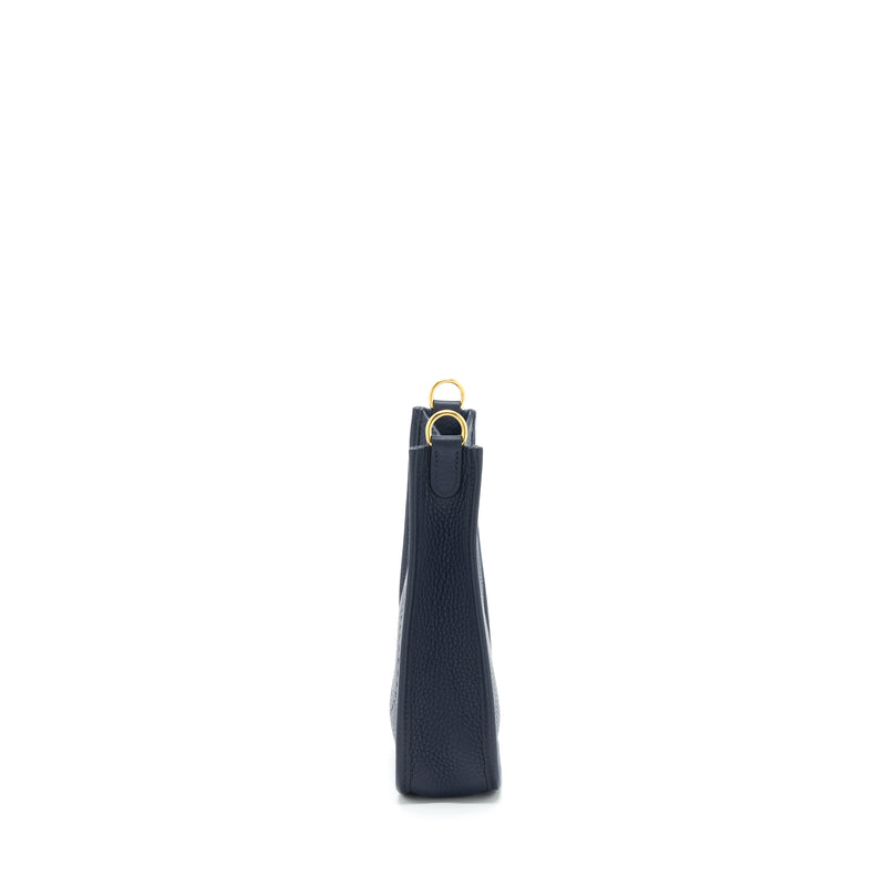 Hermes Mini Evelyne Clemence Blue Nuit/Blue Indigo GHW Year 2020
