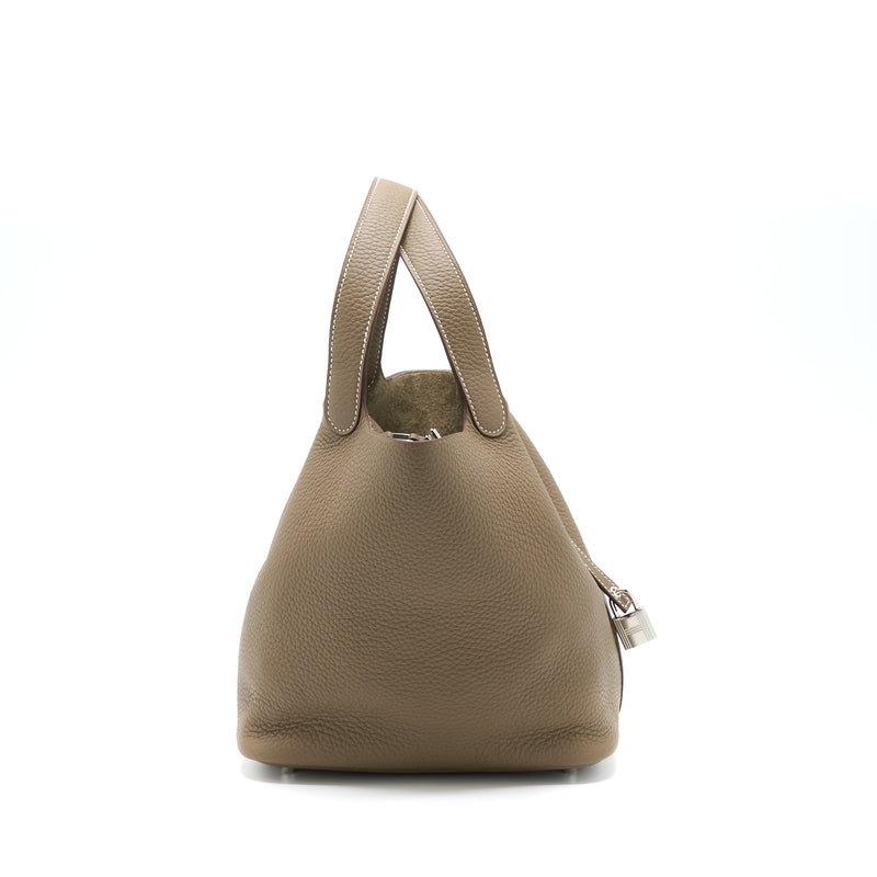 Hermes Picotin Lock Bag 22 Clemence Etoupe SHW Stamp Z
