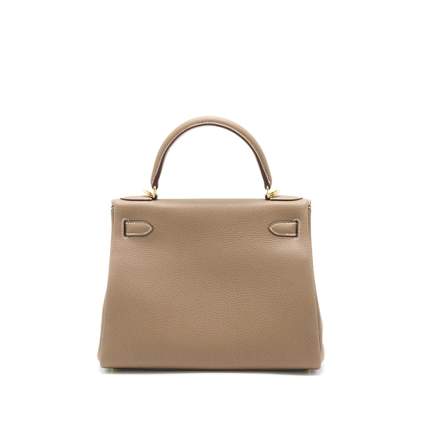 Hermes Kelly 28 Togo Etoupe GHW Stamp U