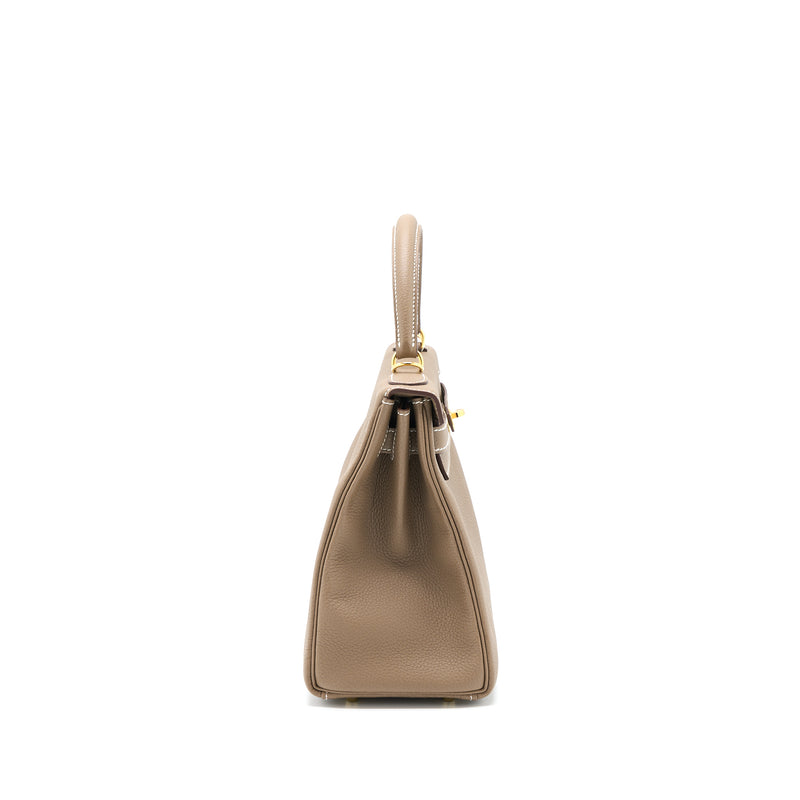 Hermes Kelly 28 Togo Etoupe GHW Stamp U