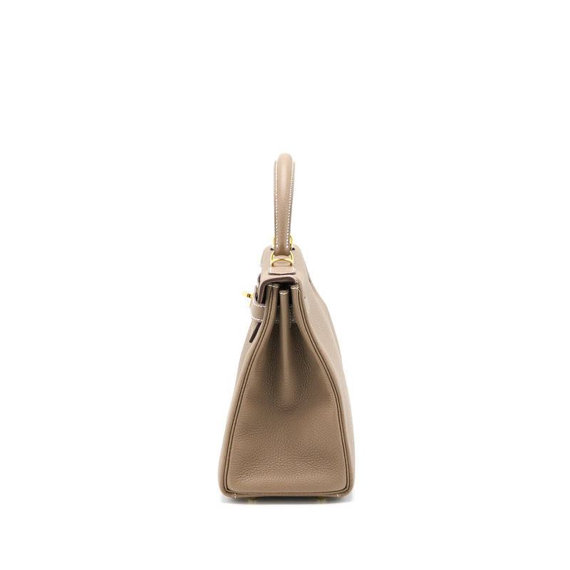 Hermes Kelly 28 Togo Etoupe GHW Stamp U