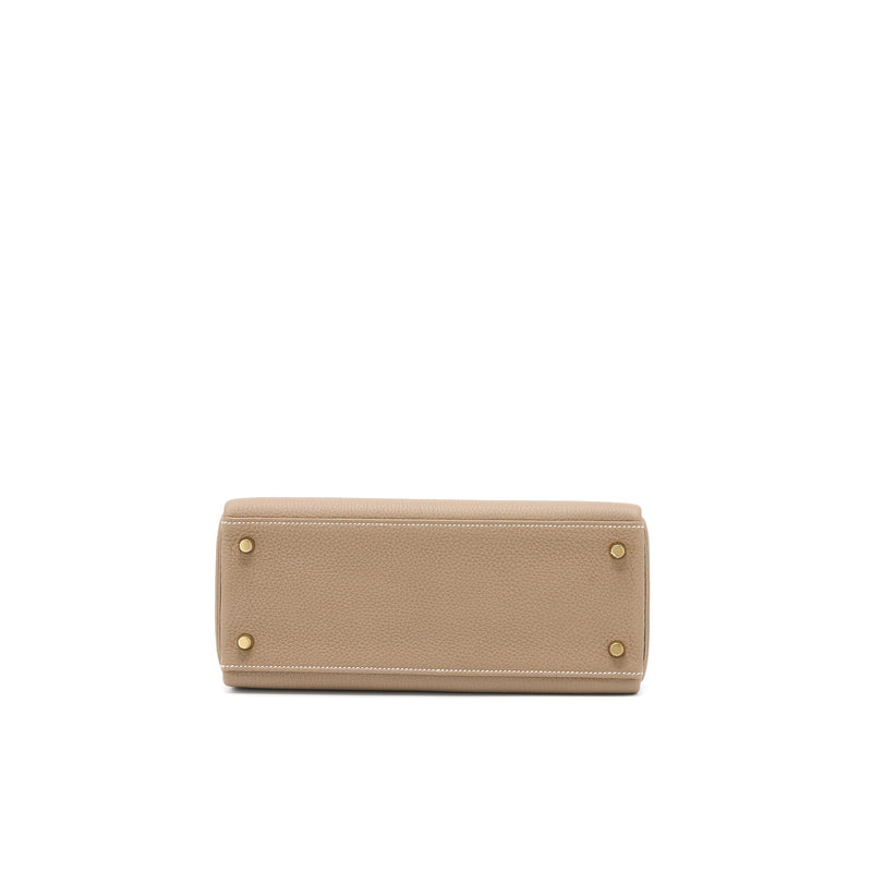 Hermes Kelly 28 Togo Etoupe GHW Stamp U