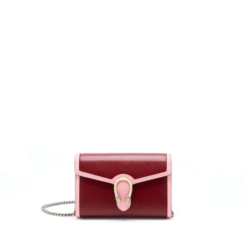 Gucci Dionysus Chain Wallet Red/Pink With Multicolour Hardware