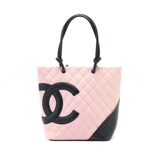 Chanel Vintage Camnon Tote Pink/Black SHW