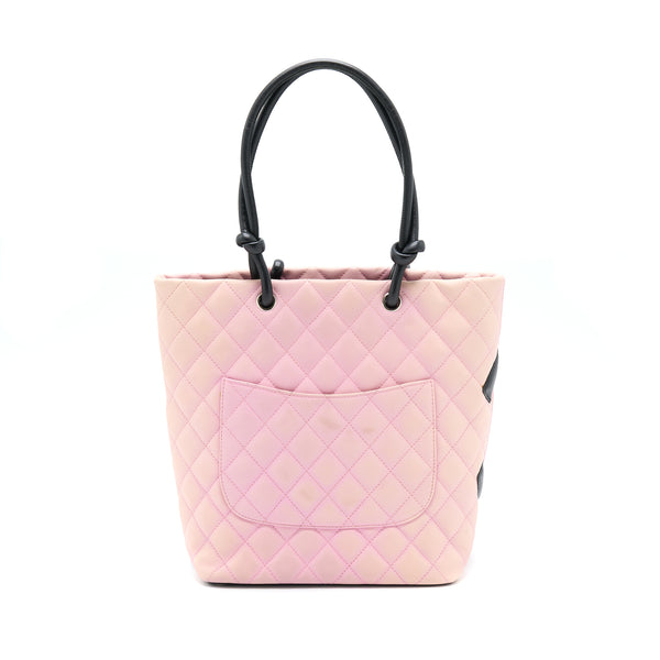 Chanel Vintage Camnon Tote Pink/Black SHW
