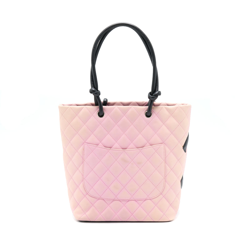 Chanel Vintage Camnon Tote Pink/Black SHW