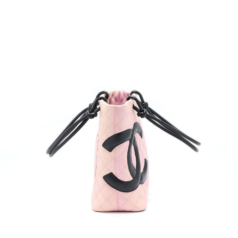 Chanel Vintage Camnon Tote Pink/Black SHW