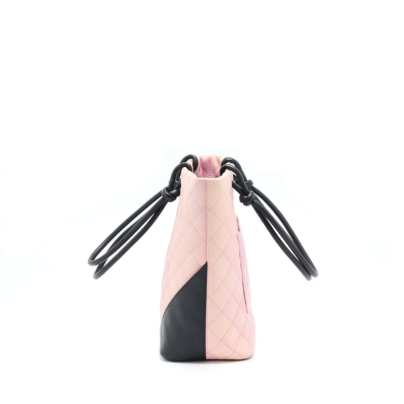 Chanel Vintage Camnon Tote Pink/Black SHW