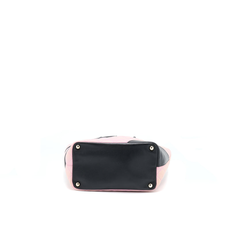 Chanel Vintage Camnon Tote Pink/Black SHW
