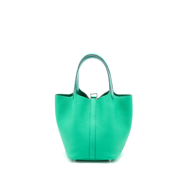 Hermes Picotin 18 Lock Bag Alligator Touch Clemence Menthe/Vert Jade SHW Stamp Z
